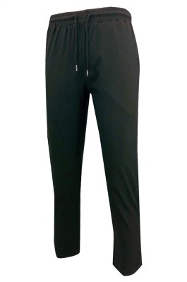 U379   Custom made pure black sweatpants design rubber band pants with zipper pocket at the back and zipper pocket at the side
