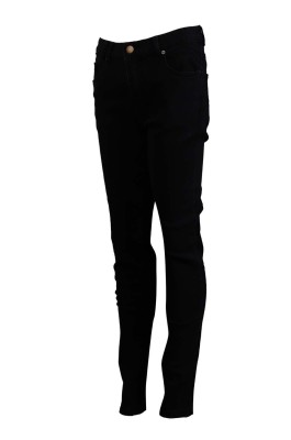 H235 設計修身斜褲 黑色牛仔布 洗水 94%棉 4%彈力紗 斜褲專門店