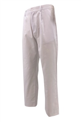 訂製純白色斜褲    腰側橡筋 設計  法式零錢袋設計   H246