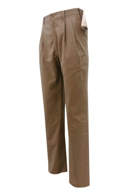 訂製純色工程褲    多袋設計   直腳    卡其色      2pleats2皺褶   H247
