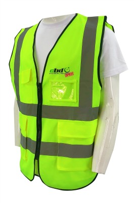 獨家訂做熒光綠工業背心   反光條   無袖   背心   工業制服製造商   快遞公司  澳洲  D358