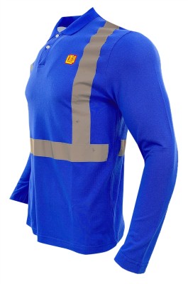 製造長袖反光條工業制服  自訂藍色繡花章polo恤  工業制服製造商  運輸公司  建築工程公司  D360