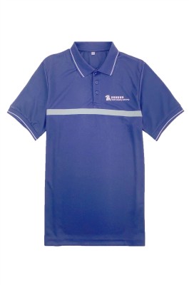 大量訂購寶藍色反光Polo工業制服  個人設計印花LOGO工業制服  工業制服中心  旅遊業  D362