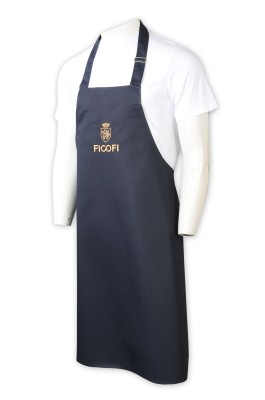 AP169  訂製牛仔布圍裙    設計繡花金色logo   後綁帶   圍裙供應商  連體圍裙  CAFE   餐飲行業