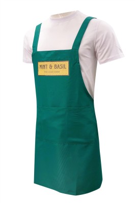 設計薄荷綠圍裙    訂做熱貼膜logo    H型全身圍裙   餐飲   烹飪   AP175