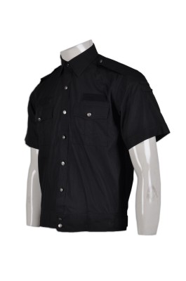SE052專業訂做保安制服  訂購短袖保安工衣  設計保安服公司  保安短袖恤衫生產商HK