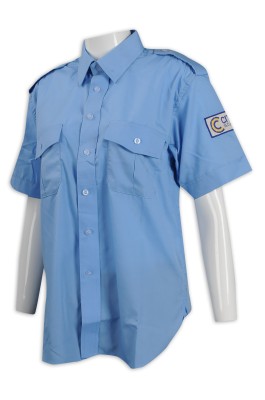 SE059 設計短袖保安恤衫 保安制服供應商  步操恤衫