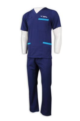 NU056 訂造診所制服套裝 男主管 醫護 護理人員制服 65%滌 35%棉 診所制服製衣廠  護理制服, 耐高溫洗