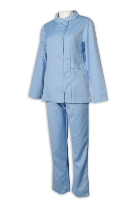 NU057 度身訂造護士制服 設計護士套裝 牙科護士 中山領 高領 鈕扣款 大圓領 反領 護士制服hk專營