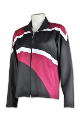 CH212  網上下單訂購啦啦隊服外套  時尚設計撞色拉鏈啦啦隊服  啦啦隊服供應商 