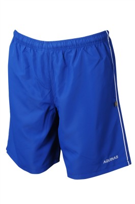 SU298 製造白色褲邊運動短褲校服  訂製藍色運動褲校服  校服運動褲生產商