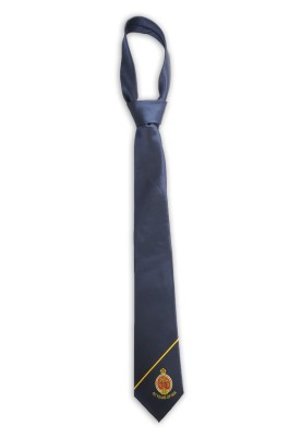 TI159 訂做淨色領帶 繡花logo領帶  週年紀念 100%滌 領帶供應商