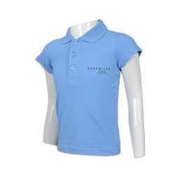 KD080 訂購女童Polo恤 童裝製衣廠 藍色 KD080 訂購女童Polo恤 童裝製衣廠 藍色