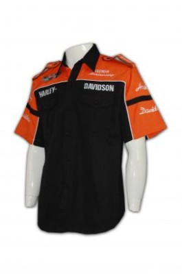 DS013 custom design dart shirt uniforms double pockets short uniform supplier hk hongkong