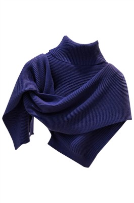 SKSL017 網上訂購淨色針織斗篷圍巾  時尚設計高領披肩保暖不規則圍巾 斗篷圍巾供應商