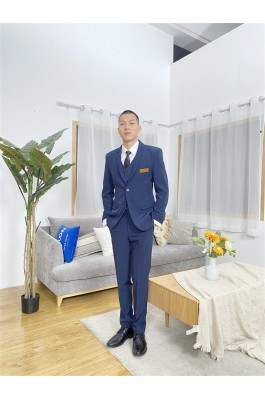 度身訂做三件套西裝   設計藏青色銀行總經理制服   商務正裝   時尚西裝   BD-CN-22153