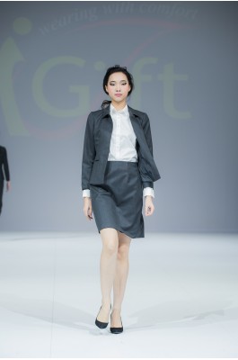 BWS074 訂購長江實業地產西裝  真人展示 活動西裝 設計修身女款西裝  網上下單女款西裝 西裝製造商