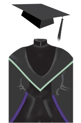 網上訂購中大社會科學類硕士研究生畢業袍 長袍 流蘇黑色帽子 畢業袍生產商DA283