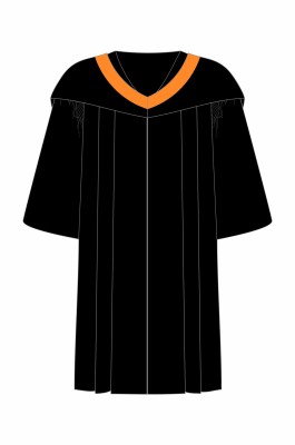 量身訂作香港都會大學語言研究學士學位畢業袍橙色色單帶畢業肩帶制服公司DA341