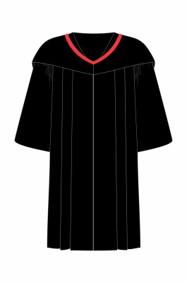 量身訂作香港都會大學教育碩士畢業袍 紅色幼邊畢業披肩網上下單 DA355