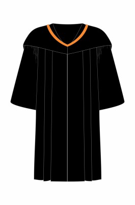 個性化香港都會大學語言研究碩士畢業袍 橙色幼邊畢業披肩網上下單 DA358