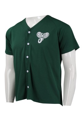 BU36 設計淨色個性印花棒球衫 棒球衫製造商