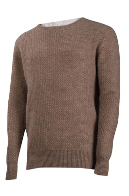 JUM049 設計男裝圓領長袖毛衣 100%羊毛 澳洲 毛衫生產商