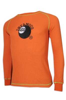 JUM052 訂做男裝圓領毛衣 修身 75%棉 25%滌 5%氨綸 桌球 毛衫供應商