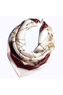 SF029 設計職業絲巾款式  真絲絲巾  小方巾  絲巾生產商   off white圍巾