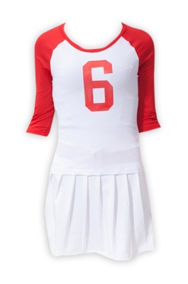 SKCU005  設計啦啦隊服  網上下單啦啦隊服裝 足球啦啦操服裝  女套裝演出服 現貨 價格