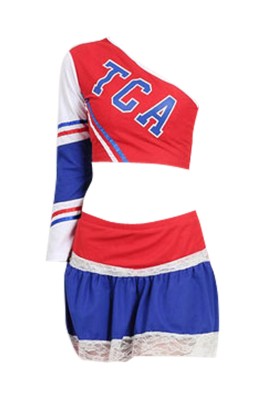 SKCU006 訂購個性啦啦隊服  製造時尚足球  啦啦隊舞台演出服  啦啦隊服專門店 現貨 價格