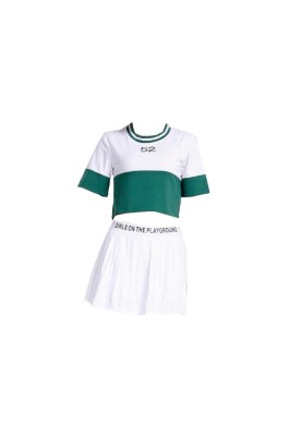 SKCU014 訂造足球寶貝啦啦隊服款式   自訂分體啦啦隊服款式   製作百褶裙啦啦隊服款式  啦啦隊服中心