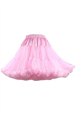 網上下單訂購網紗蓬蓬裙啦啦隊服   時尚設計半身裙短裙淨色啦啦隊裙  啦啦隊服供應商  SKCU024