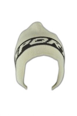 BEANIE004  拼色護耳冷帽 訂製 針織字母冷帽 冷帽在線訂購 冷帽網站