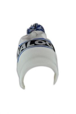 BEANIE016 拼色護耳冷帽 訂製 針織字母冷帽 毛球冷帽款式 冷帽香港公司