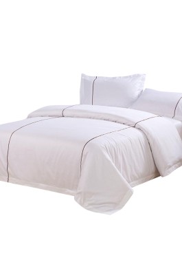 SKBD008    訂購酒店床上用品 貢緞牙條嵌線四件套 賓館床上用品 床套 被套 酒店布草製造商 120cm	 150cm	 180cm	 200cm	