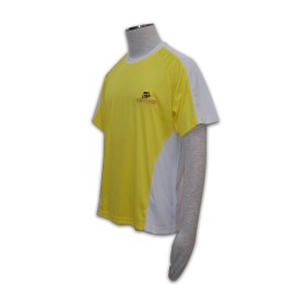 T143 環保t-shirt 印刷公司 t恤燙畫 tee shirt print  自訂活動衫款式      黃色撞白色 T143 環保t-shirt 印刷公司 t恤燙畫 tee shirt print  自訂活動衫款式      黃色撞白色