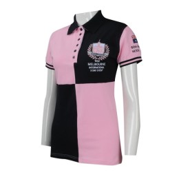 P860 來樣訂做女裝短袖Polo恤 網上下單女裝短袖Polo恤 澳洲 6粒鈕胸筒款式 Polo恤製造商     黑色撞色粉色 P860 來樣訂做女裝短袖Polo恤 網上下單女裝短袖Polo恤 澳洲 6粒鈕胸筒款式 Polo恤製造商     黑色撞色粉色