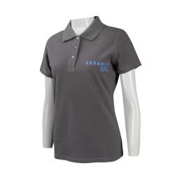 P985 來樣訂做女裝短袖polo恤 團體訂購女裝短袖polo恤 製作女裝短袖polo恤制服公司     灰色 P985 來樣訂做女裝短袖polo恤 團體訂購女裝短袖polo恤 製作女裝短袖polo恤制服公司     灰色