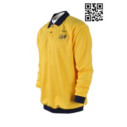 P511 長袖制服polo衫 度身訂製 團體印花polo衫 制服拼接撞色polo衫 工作服polo衫 polo衫公司       鮮黃色 撞色領寶藍色 P511 長袖制服polo衫 度身訂製 團體印花polo衫 制服拼接撞色polo衫 工作服polo衫 polo衫公司       鮮黃色 撞色領寶藍色