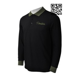 P751 訂購撞色領Polo恤  設計長袖男士Polo恤  美國 Persistence Clothing Appreal 網上下單Polo恤 Polo恤製造商    黑色撞色領軍綠色 P751 訂購撞色領Polo恤  設計長袖男士Polo恤  美國 Persistence Clothing Appreal 網上下單Polo恤 Polo恤製造商    黑色撞色領軍綠色