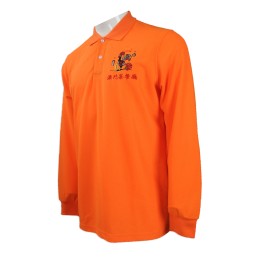 P798  來樣訂造長袖Polo恤 網上下單Polo恤 設計Polo恤 茶餐廳 Polo恤專營店     橙色 P798  來樣訂造長袖Polo恤 網上下單Polo恤 設計Polo恤 茶餐廳 Polo恤專營店     橙色