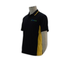 P119 polo衫訂造 polo衫製造 扁機撞色 1間 個性polo衫印製     黑色 P119 polo衫訂造 polo衫製造 扁機撞色 1間 個性polo衫印製     黑色