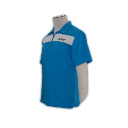 P120 公司polo恤訂製 半胸拉鏈 polo恤設計 polo恤供應商     天空藍 P120 公司polo恤訂製 半胸拉鏈 polo恤設計 polo恤供應商     天空藍