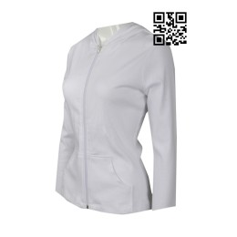 Z299  訂購修身女款外套  設計拉鏈連帽外套  燙石 logo 網上下單純色外套  外套專門店 Z299  訂購修身女款外套  設計拉鏈連帽外套  燙石 logo 網上下單純色外套  外套專門店