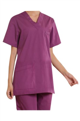 SKSN028 製造短袖套裝手術袍 設計V領手術袍 手術袍供應商