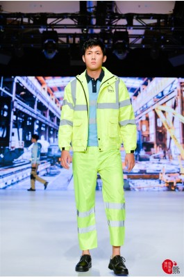 MDD006 真人試穿工業制服 模特展示反光雨衣 工作服hk中心