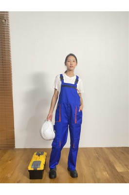 大量訂做藍色連體工作服  設計前胸拉鏈袋口  工業制服專門店  真人試穿 BD-CN-22039