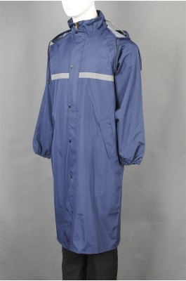 SKRT038   網上訂購現貨雨褸  批量訂做雨褸安全反光長款雨衣  設計鈕扣拉鏈雨褸  雨褸製服公司   磁吸雨衣