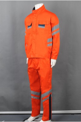 iG-BD-CN-081 订制橙色安全套装工业制服 设计反光条工业制服 工业制服中心